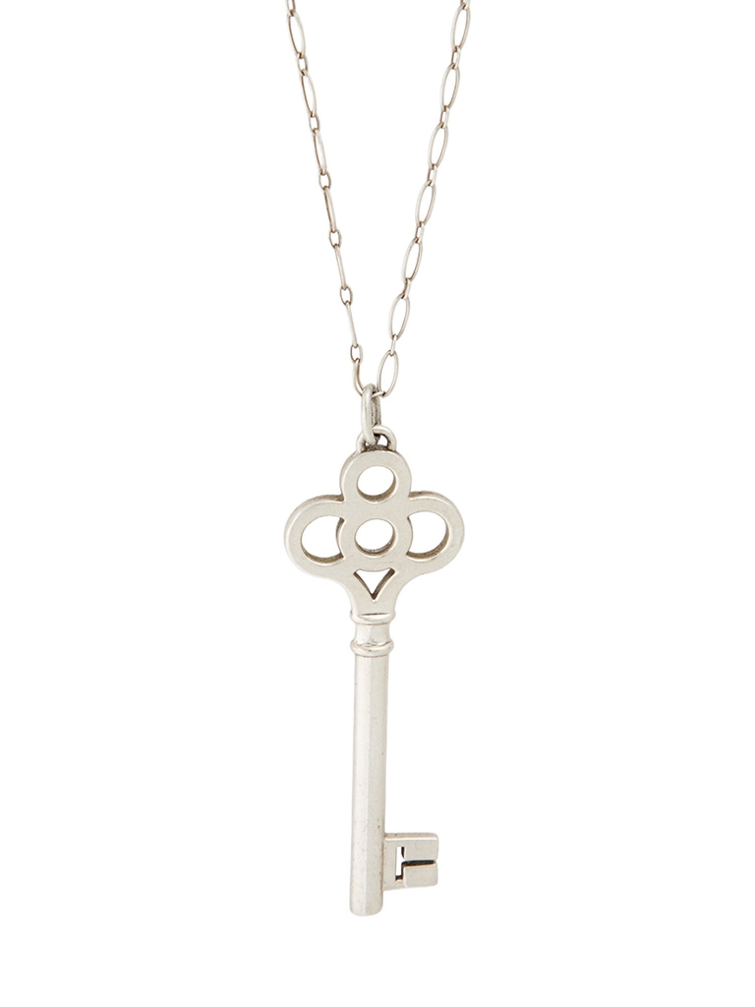 Tiffany & Co. Large Crown Key Pendant Necklace
