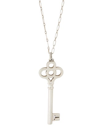 Tiffany & Co. Large Crown Key Pendant Necklace