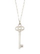 Tiffany & Co. Large Crown Key Pendant Necklace