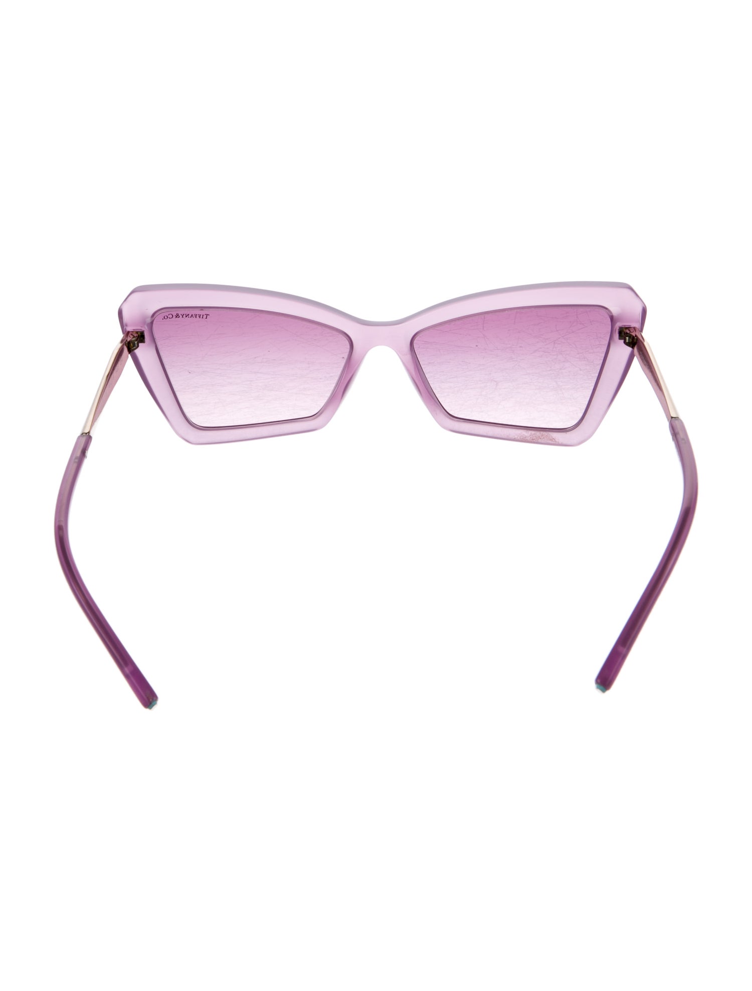 Tiffany & Co. Faux Pearl Accents Cat-Eye Sunglasses