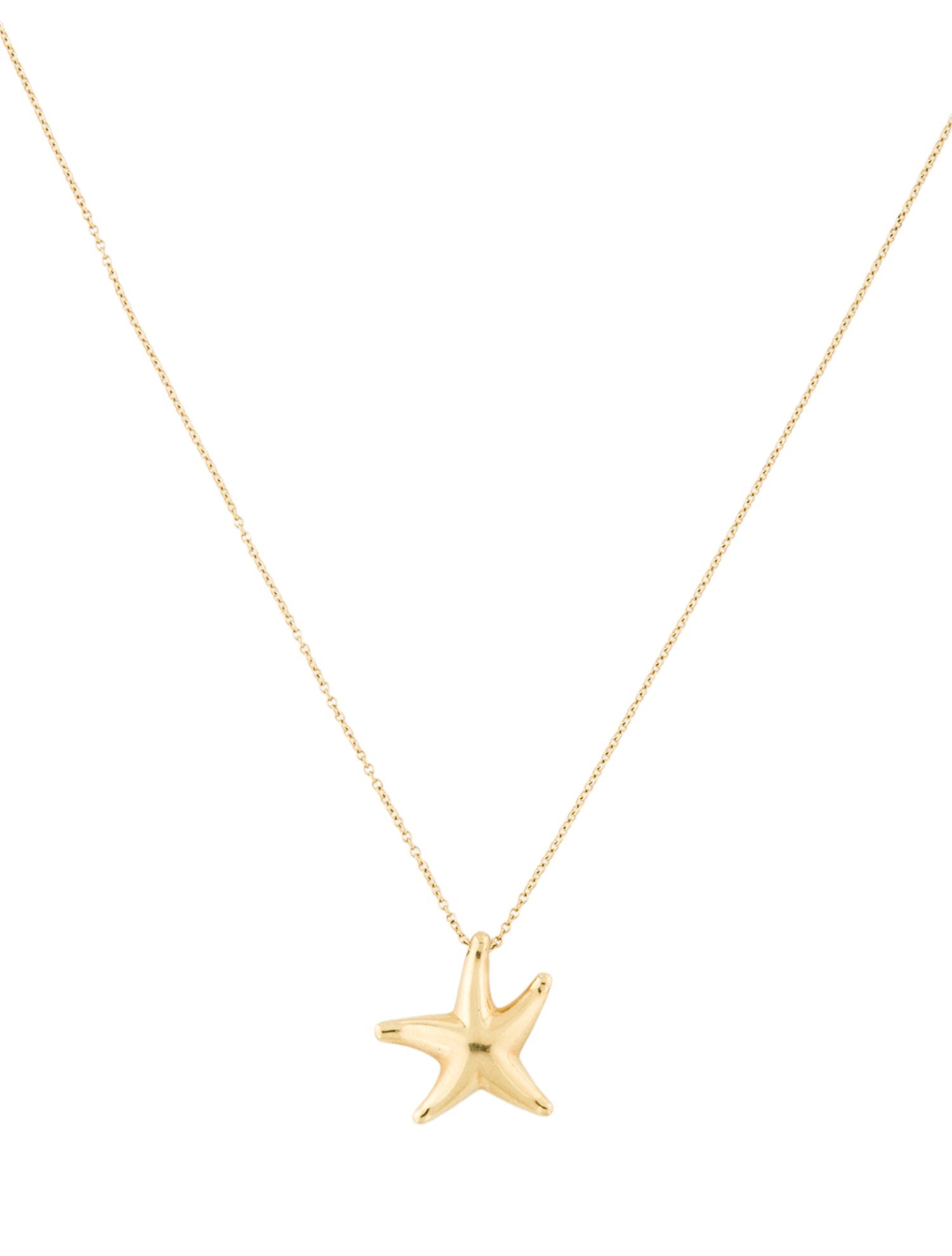 Tiffany & Co. 18K Starfish Pendant Necklace