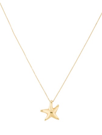 Tiffany & Co. 18K Starfish Pendant Necklace
