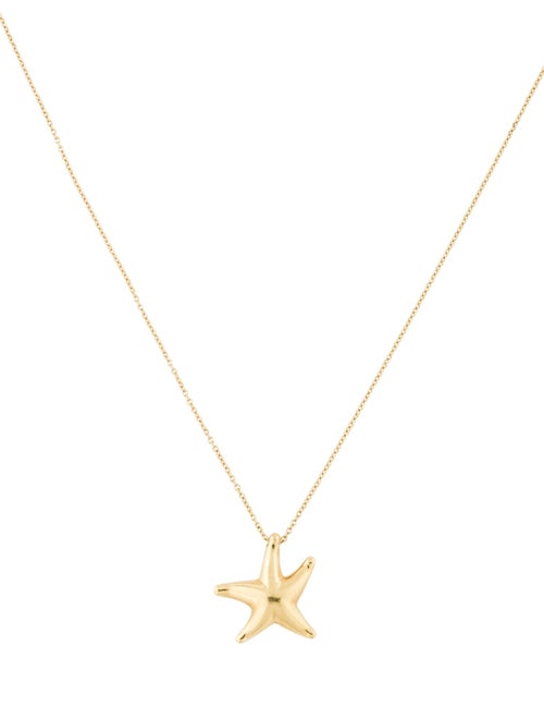 Tiffany & Co. 18K Starfish Pendant Necklace