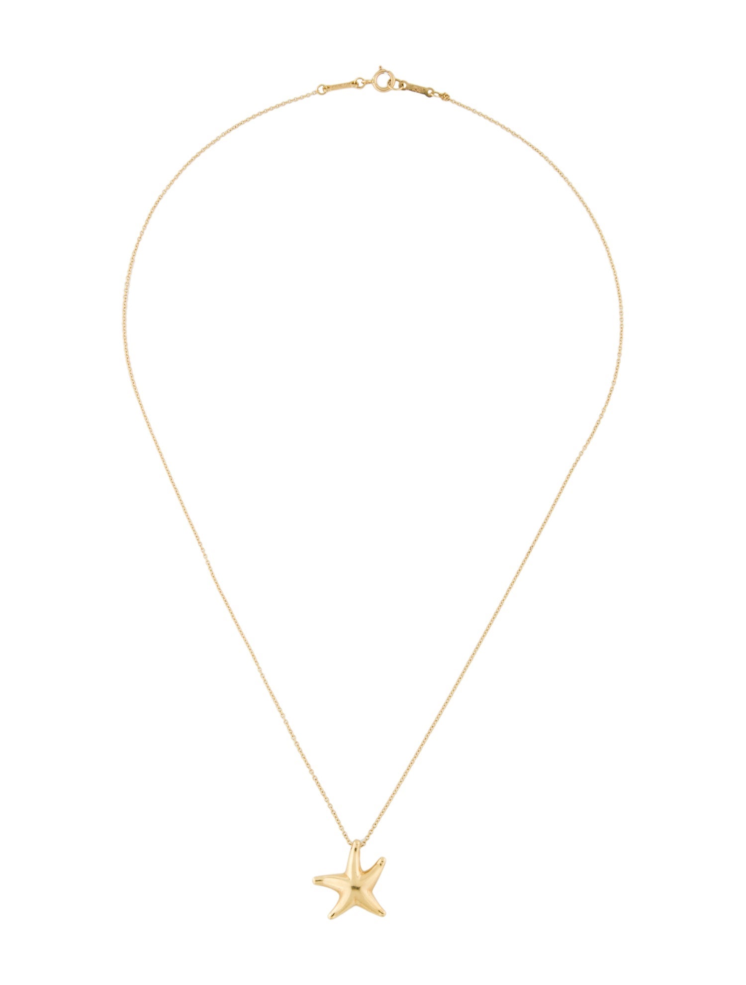 Tiffany & Co. 18K Starfish Pendant Necklace