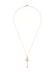 Tiffany & Co. 18K Diamond Crown Key Pendant Necklace
