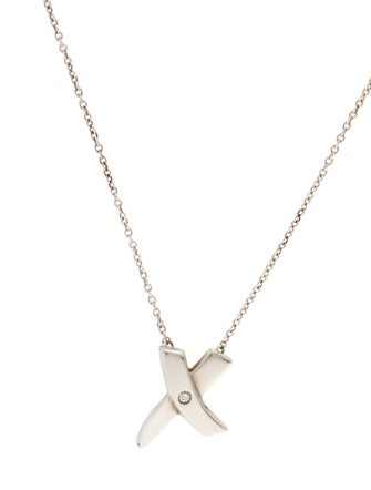 Tiffany & Co. Diamond Graffiti X Pendant Necklace
