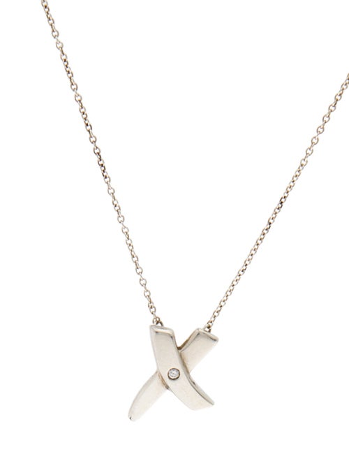Tiffany & Co. Diamond Graffiti X Pendant Necklace