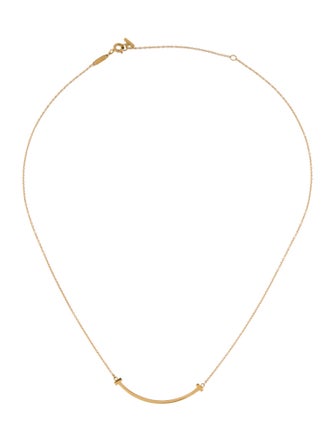Tiffany & Co. 18K Small T Smile Pendant Necklace