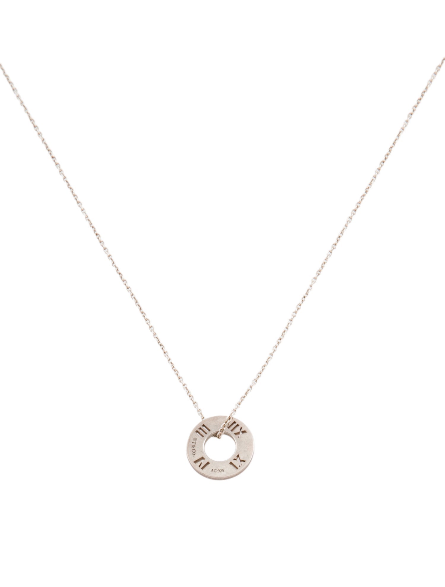 Tiffany & Co. Atlas Circle Pendant Necklace