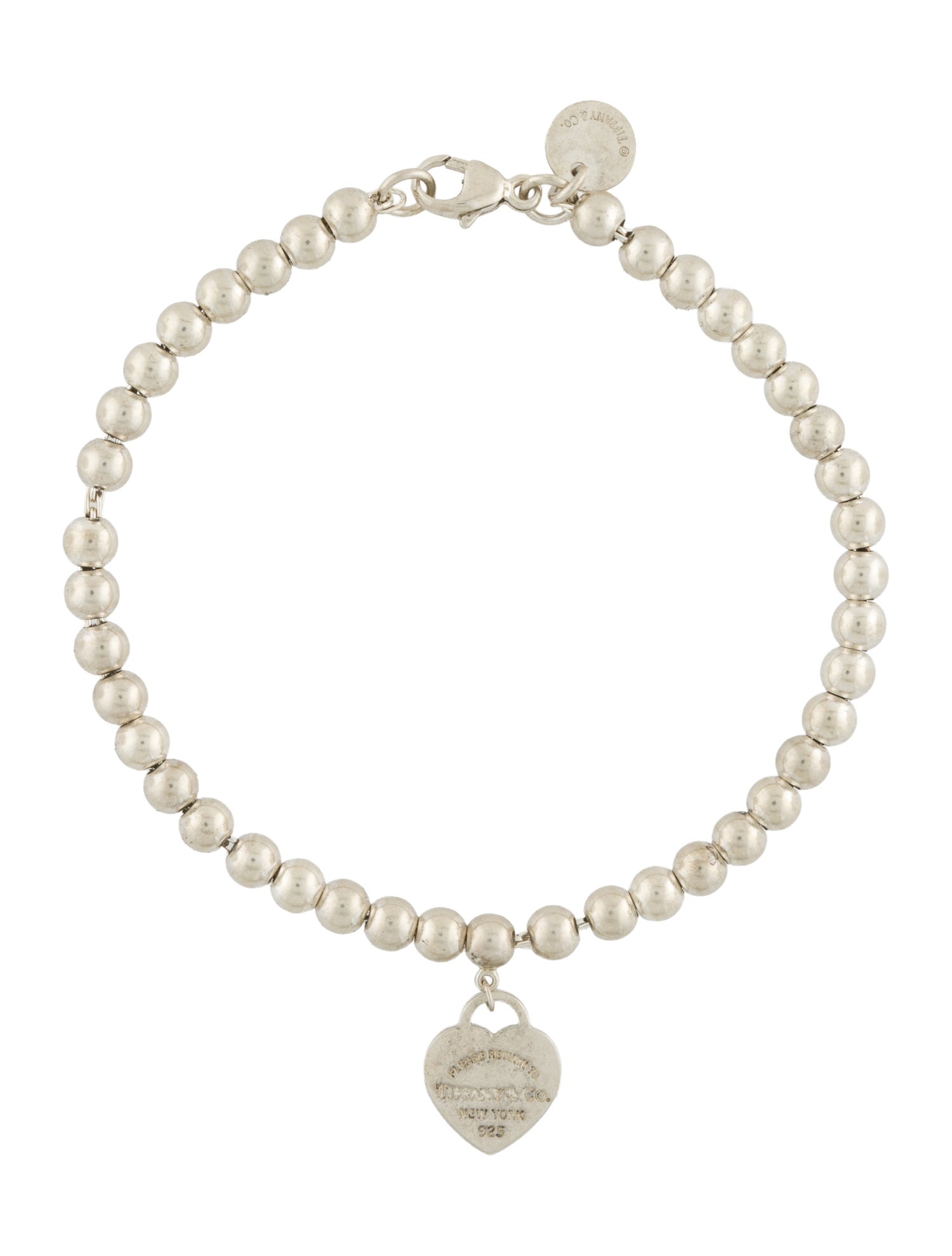 Tiffany & Co. Tiffany Blue® Enamel Heart Tag Bead Bracelet