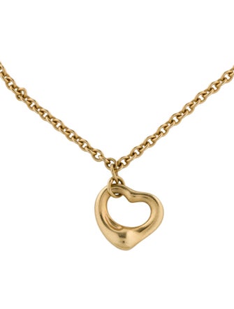 Tiffany & Co. 18K Open Heart Charm Bracelet