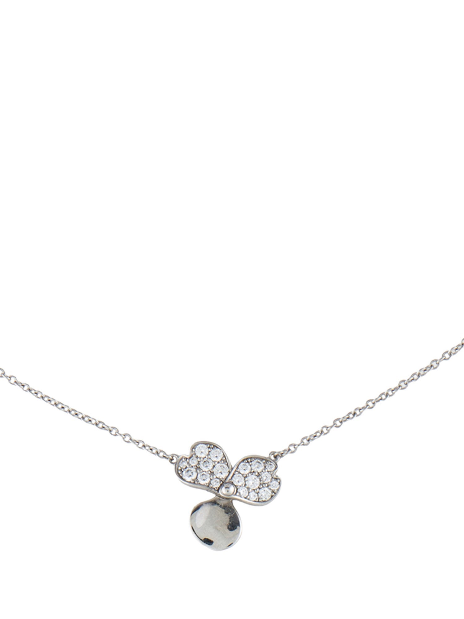 Tiffany & Co. Diamond Paper Flowers Pendant Necklace