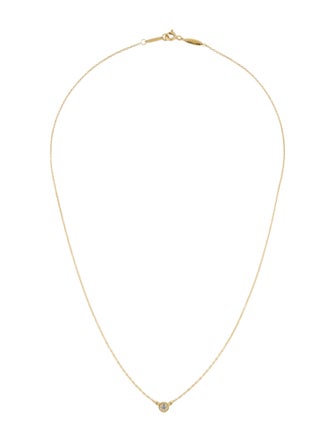 Tiffany & Co. 18K Diamonds by the Yard Single Diamond Pendant Necklace