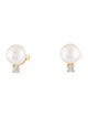 Tiffany & Co. 18K Pearl & Diamond Stud Earrings