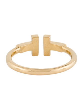 Tiffany & Co. 18K Diamond T Wire Ring