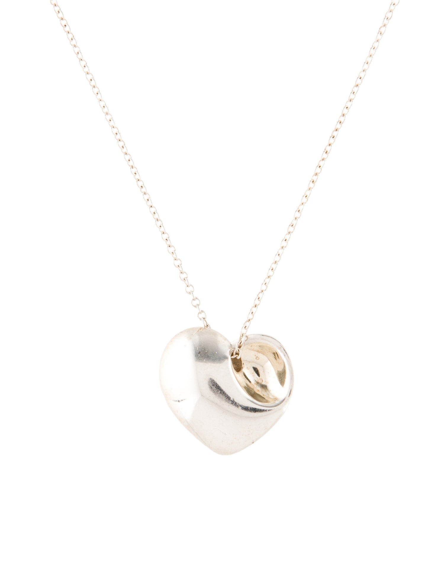 Tiffany & Co. Folded Heart Pendant Necklace