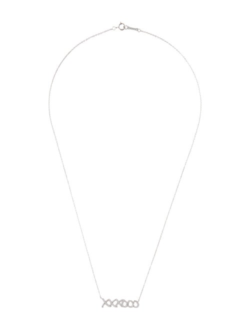 Tiffany & Co. 18K Diamond Love & Kisses Pendant Necklace