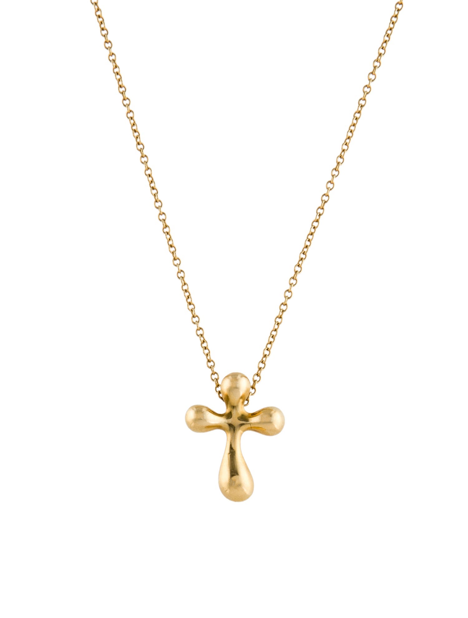 Tiffany & Co. 18K Cross Pendant Necklace