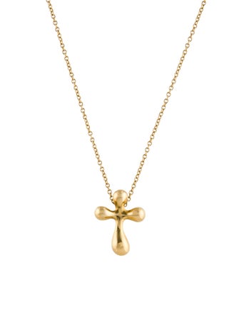 Tiffany & Co. 18K Cross Pendant Necklace