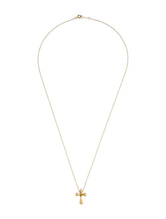 Tiffany & Co. 18K Cross Pendant Necklace