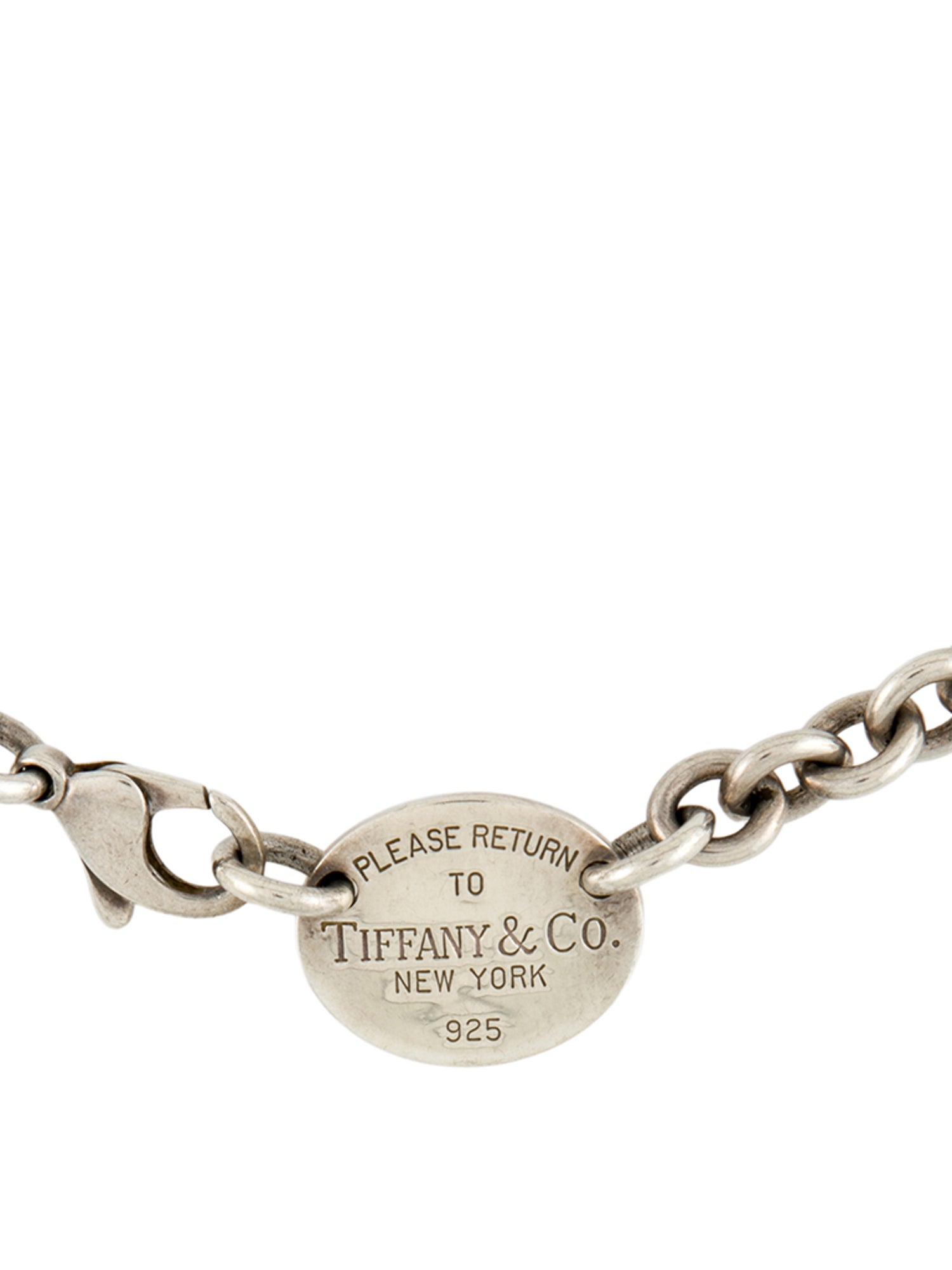 Tiffany & Co. Oval Tag Choker Necklace