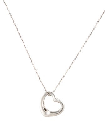 Tiffany & Co. Open Heart Pendant Necklace, 22mm