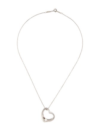 Tiffany & Co. Open Heart Pendant Necklace, 22mm