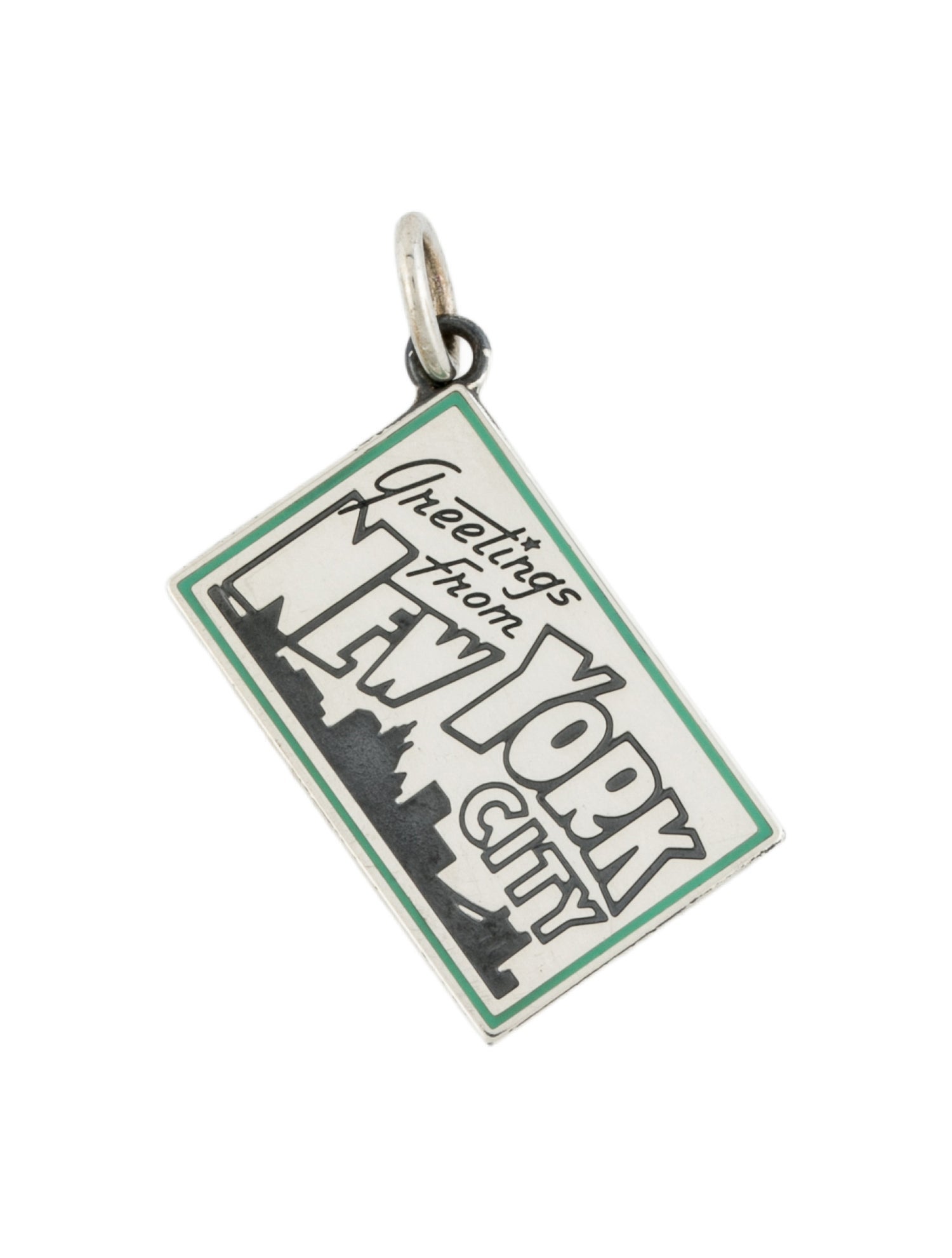Tiffany & Co. Enamel 'Greetings from New York City' Postcard Charm