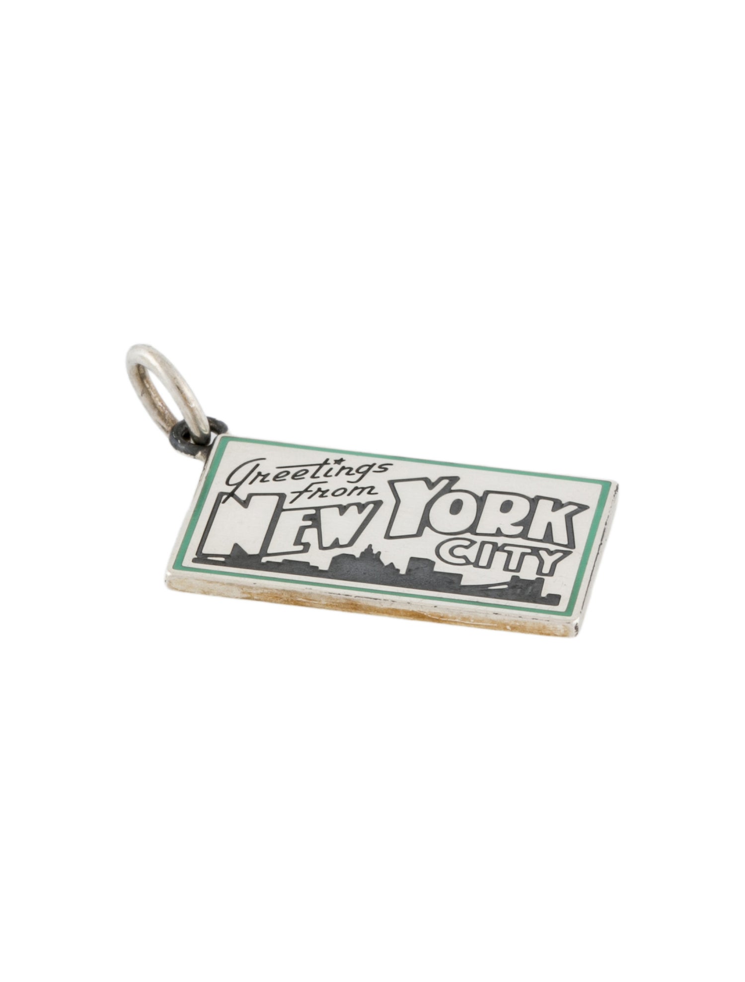 Tiffany & Co. Enamel 'Greetings from New York City' Postcard Charm