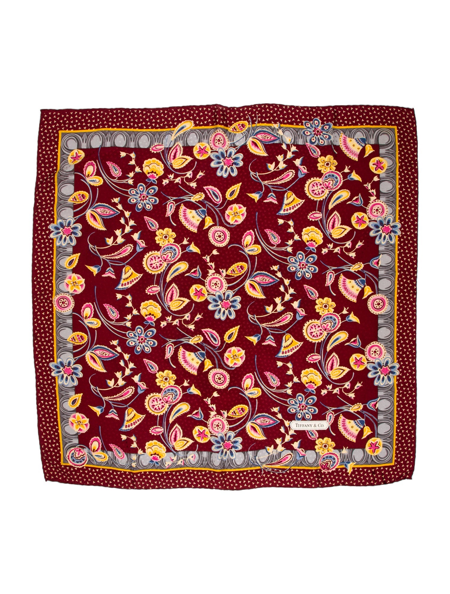 Tiffany & Co. Silk Floral Print Scarf