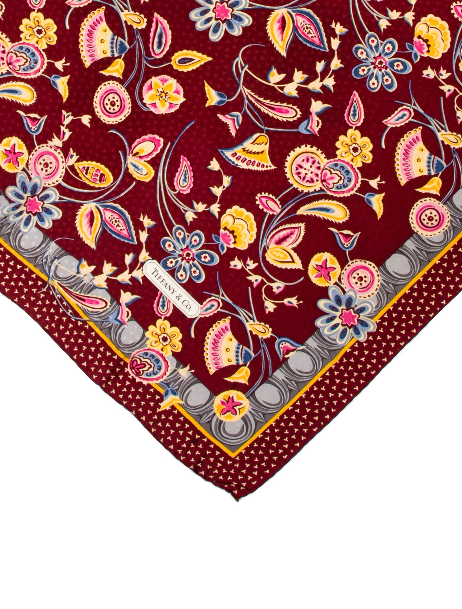 Tiffany & Co. Silk Floral Print Scarf