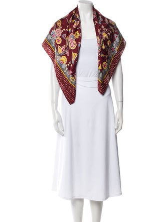 Tiffany & Co. Silk Floral Print Scarf