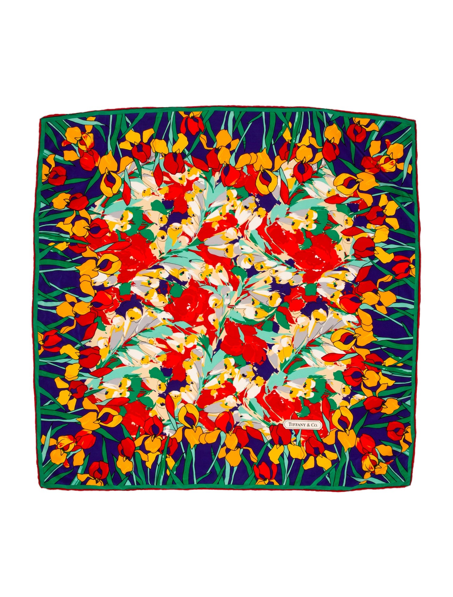 Tiffany & Co. Silk Floral Print Scarf