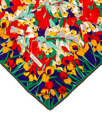 Tiffany & Co. Silk Floral Print Scarf