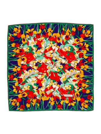 Tiffany & Co. Silk Floral Print Scarf