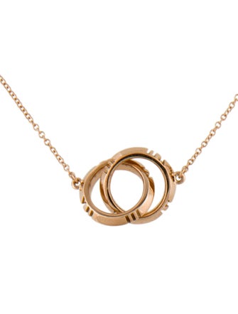 Tiffany & Co. 18K X Closed Interlocking Pendant Necklace