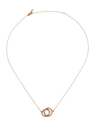 Tiffany & Co. 18K X Closed Interlocking Pendant Necklace