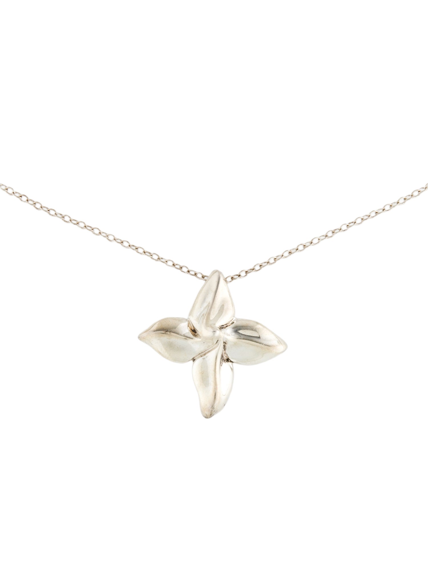 Tiffany & Co. Vintage Flower Pendant Necklace
