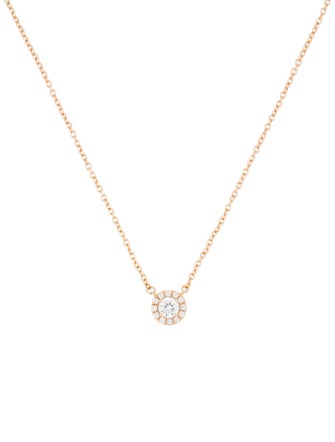 Tiffany & Co. 18K Diamond Soleste Halo Pendant Necklace