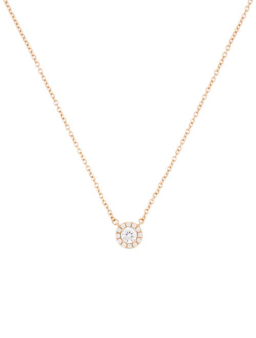 Tiffany & Co. 18K Diamond Soleste Halo Pendant Necklace