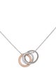 Tiffany & Co. 18K Diamond Triple Interlocking Circles Pendant Necklace