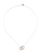 Tiffany & Co. 18K Diamond Triple Interlocking Circles Pendant Necklace