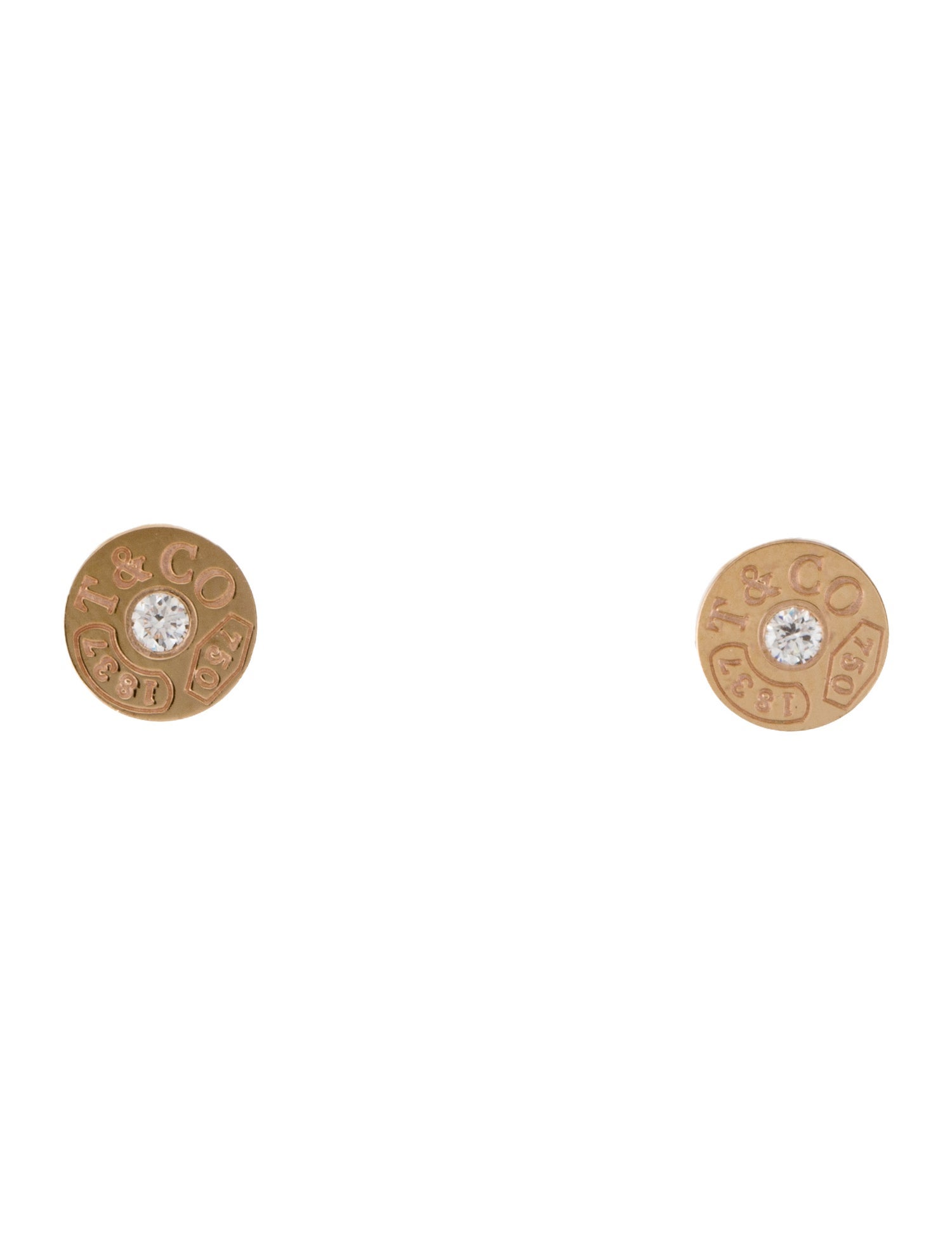 Tiffany & Co. 18K Diamond Circle Earrings