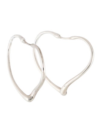 Tiffany & Co. Open Heart Hoop Earrings