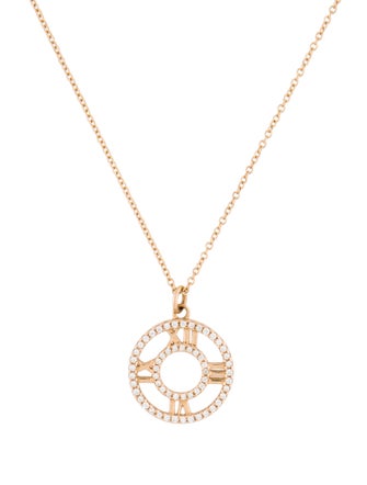 Tiffany & Co. 18K Diamond Atlas Pendant Necklace