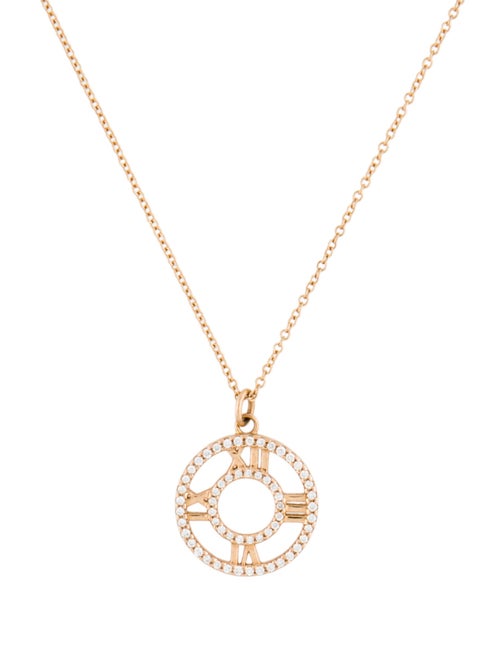 Tiffany & Co. 18K Diamond Atlas Pendant Necklace