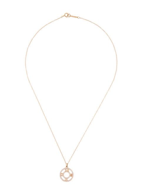 Tiffany & Co. 18K Diamond Atlas Pendant Necklace