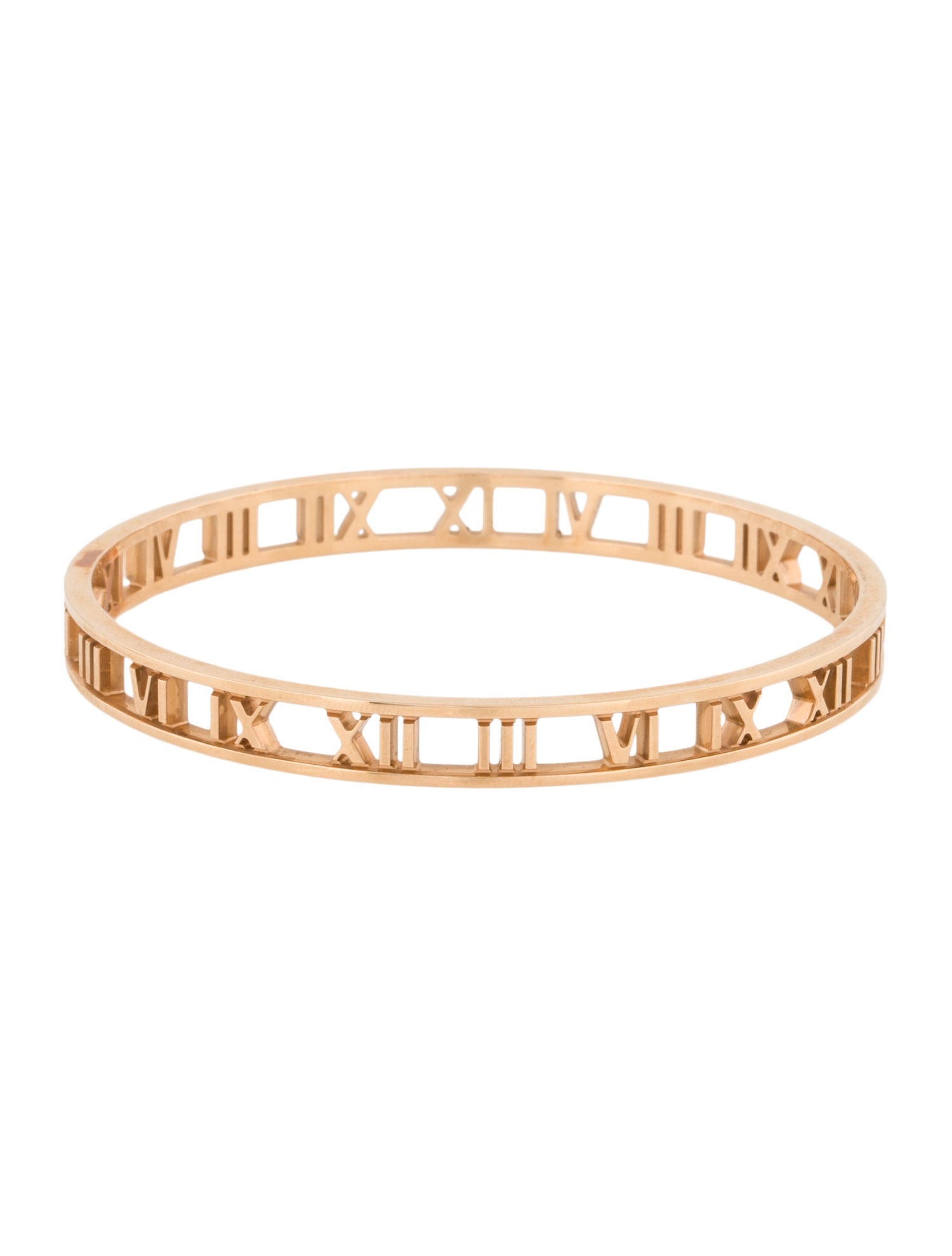 Tiffany & Co. 18K Atlas Open Narrow Bangle Bracelet