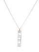 Tiffany & Co. 18K Atlas Bar Pendant Necklace