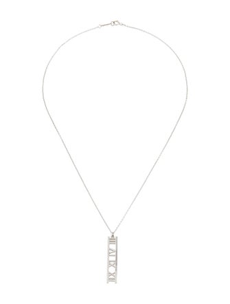 Tiffany & Co. 18K Atlas Bar Pendant Necklace
